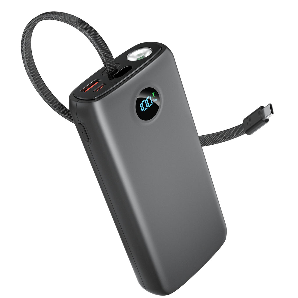 45W Laptop Power Bank with Built-in Cable